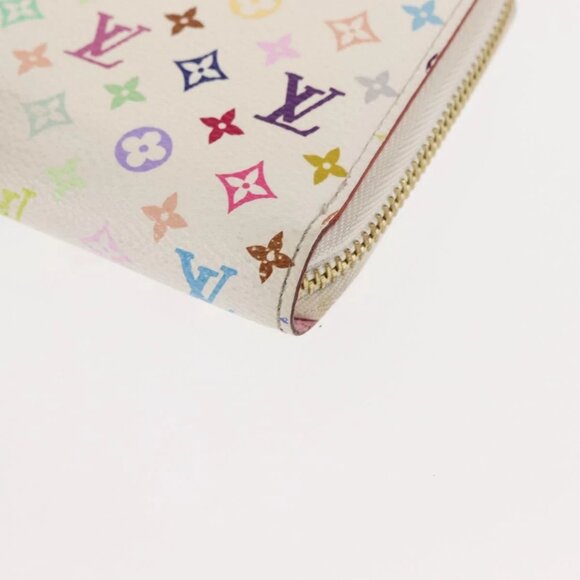 LOUIS VUITTON Monogram Multicolor Zippy Wallet Wallet White M60241 Auth BA6676 - Picture 3 of 14